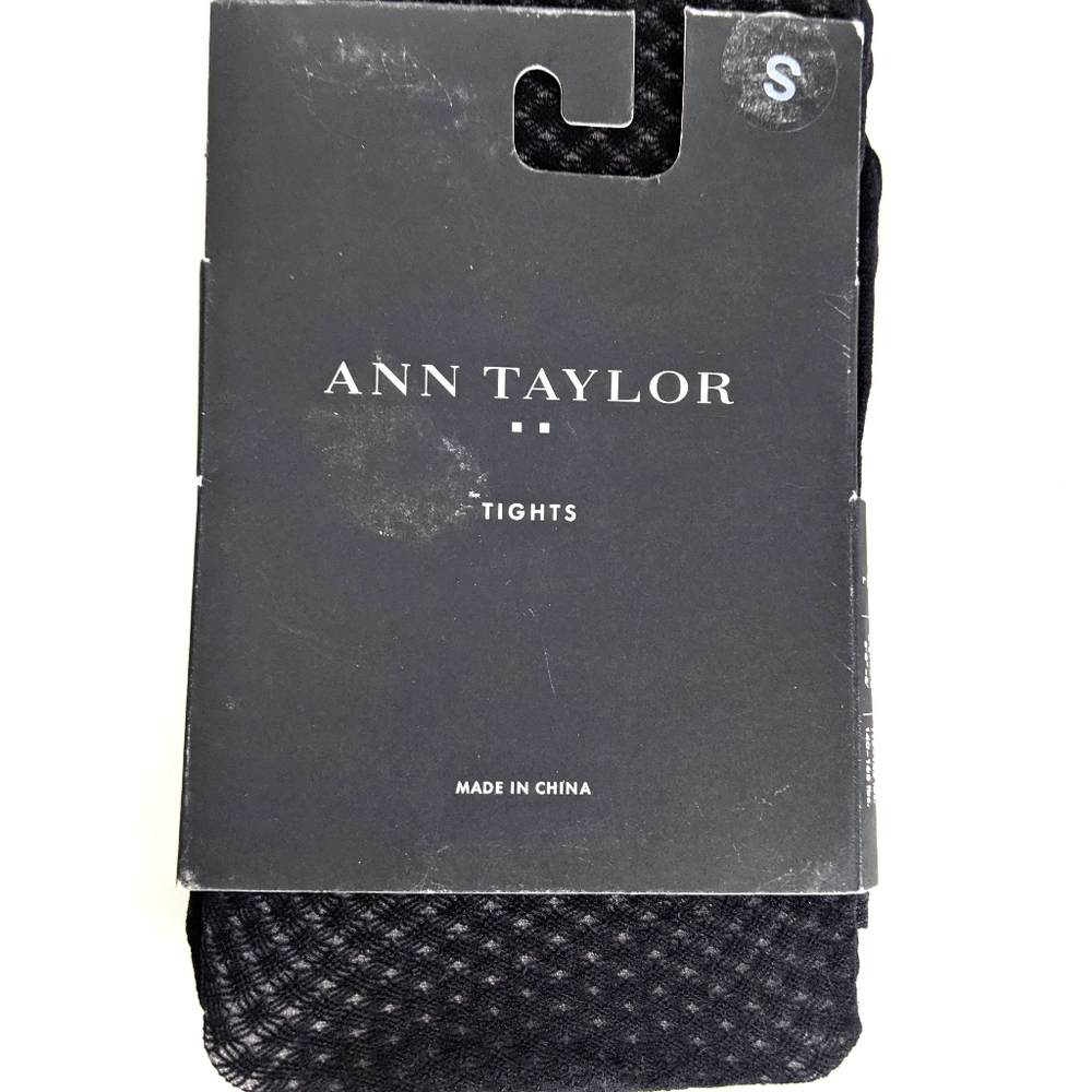 Ann Taylor patterned black tights